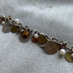Silpada Mixed Metal Bracelet w/ Pearls- Sterling